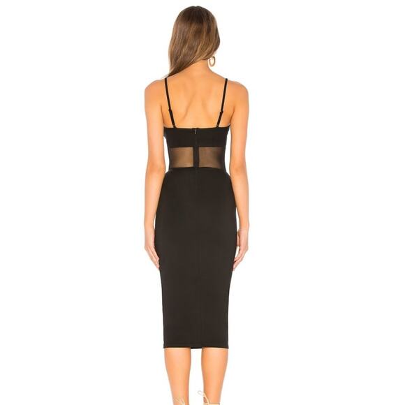 Superdown by the way. Sophie Mesh Midi Dress in Black NWT Size Small - Picture 3 of 3